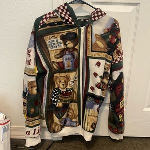 Vintage style teddy bear hoodie